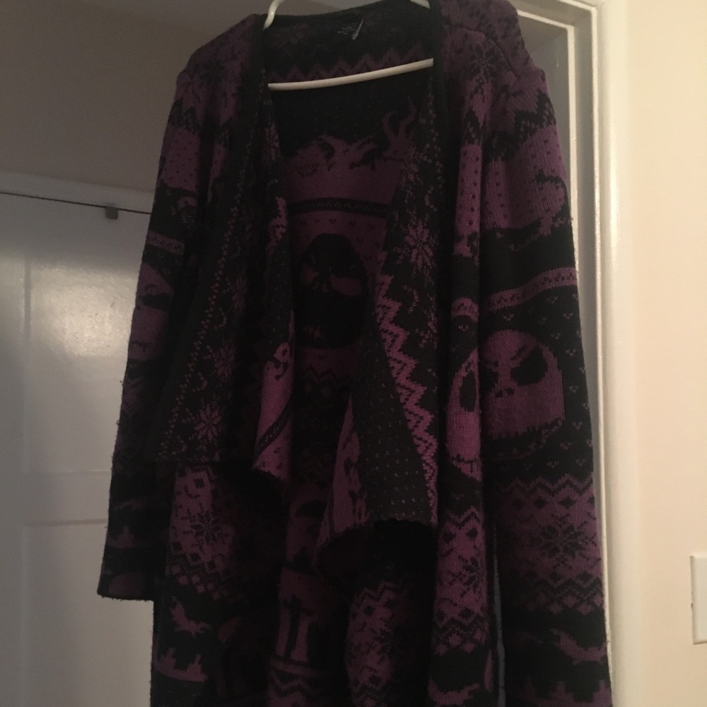 Nightmare Before Christmas purple cardigan